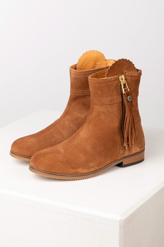 Ladies short suede boots - short,