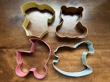 4pc Baby Shower Rocking Horse, Vest, Pram, Teddy Cookie Cutter Cake Decorating