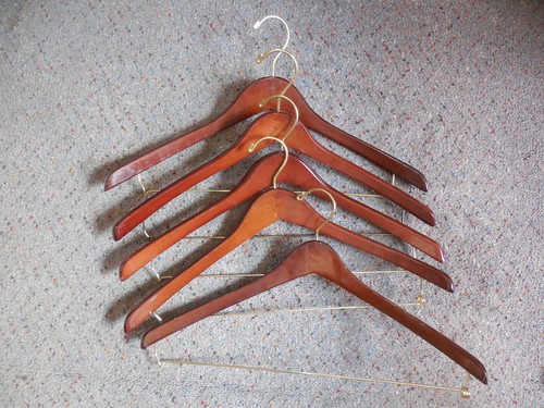Vtg wooden suit brown tan - 5,