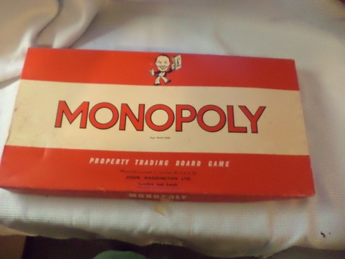 1961 monopoly board - monopoly,