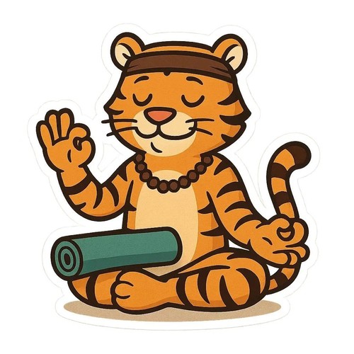 Sticker yoga tiger car - yoga,