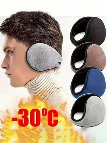Men plush earmuffs - plush, winter
