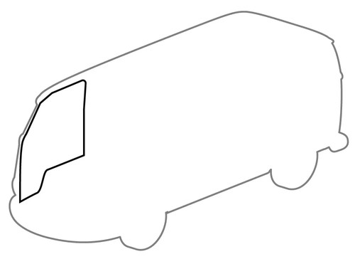 Door surround seal piece set - door, 4