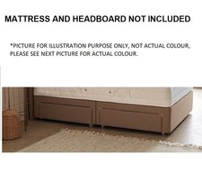 Hypnos double divan platform with 4 standard drawers 135x190cm 4FT6 tweed beige