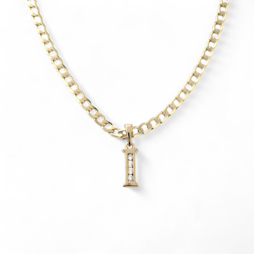 9ct gold letter pendant on - 9ct,