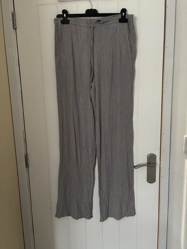 Zara ladies grey crinkle wide