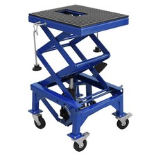 Hydraulic Scissor 440lbs Motorcycle Lift Table Jack With 4 Wheel Motorbike ATV