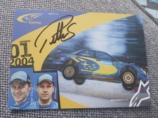 Petter Solberg Hand Signed  Photo Rally CARD Autograph SUBARU IMPREZA 2004