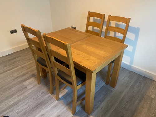 Oak extending dinning set - extending, 1