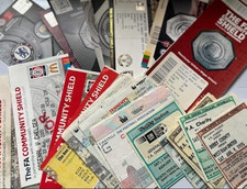CHARITY/COMMUNITY SHIELD TICKET STUBS (38 DIFF ) 1975 to 2018 ALL ORIGNALS