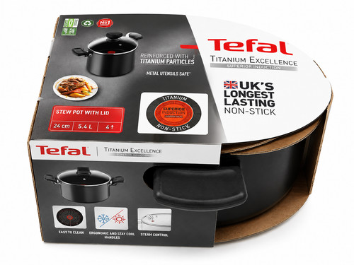 Tefal titanium excellence 24cm - titanium,