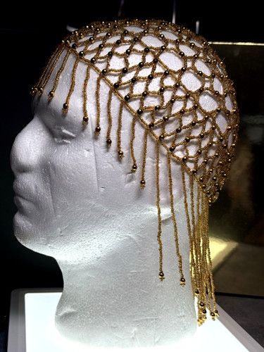 Vintage cap headpiece beaded - vintage,