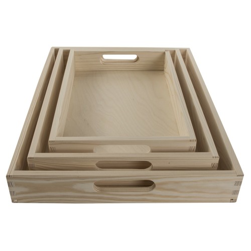 Plain wooden serving tray - serving, 3