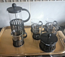 BODUM LOGGIA 7 PIECE SET CAFETIERE & CUPS, MILK JUG, SUGAR BOWL  PERFECT