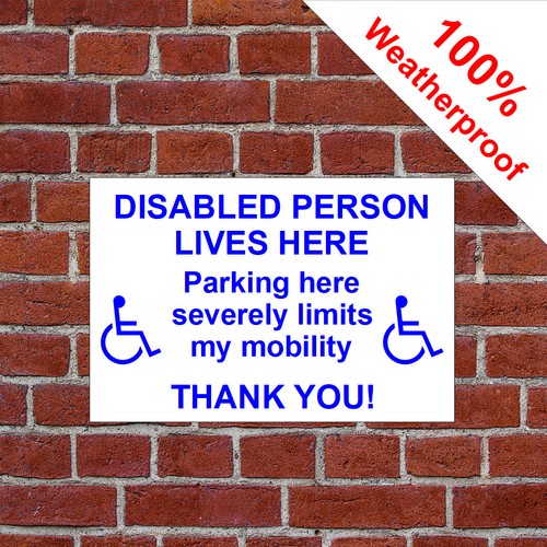 Disabled person lives here