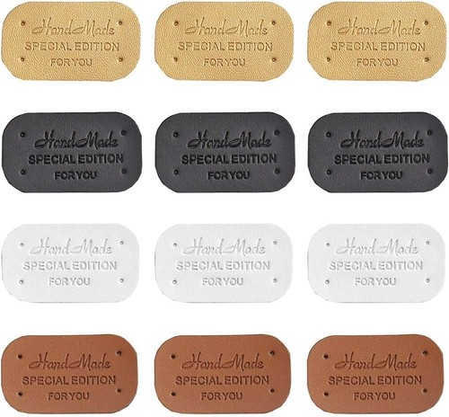 Handmade labels faux leather - handmade,