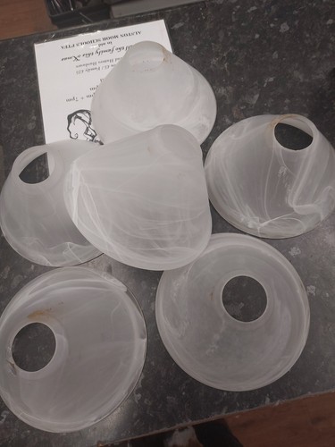 Vintage glass lamp shades - 6,