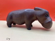 Hand Carved House Hippo Solid