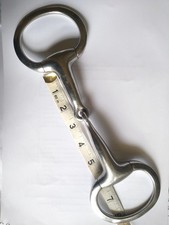 Stainless steel  Eldonian thick mouth flat ring eggbutt jointed snaffle 5 1/2"