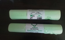 TWO PACKS OF 10 ECOPOND 100% COMPOSTABLE WHEELED BIN LINERS - 240 LITRES