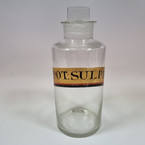 Antique clear glass apothecary - glass,