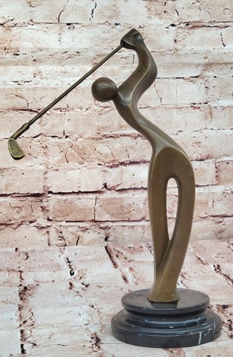Handmade bronze tall golfer - handmade,