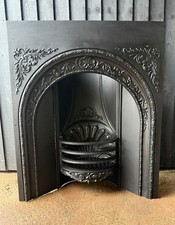 Antique Victorian Cast Iron Arched Insert Clam Shell Falkirk Foundry 1861 B11