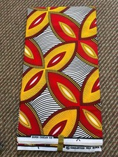 African Fabric Wax Print 100% Cotton Ankara, 6Yards Black Blue for Sewing Crafts