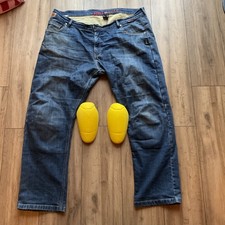 Red Route Jeans Motorcycle Reinforcement DuPont Kevlar Armour Motorbike CE A 40W