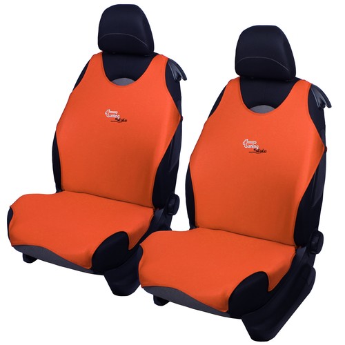 Orange front car seat covers - 2,