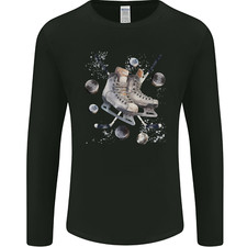 Ice Hockey Boots Stick & Pucks Mens Long Sleeve T-Shirt