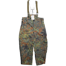 Genuine German Army Waterproof Goretex Trousers Bib and Brace Flecktarn Camo UK