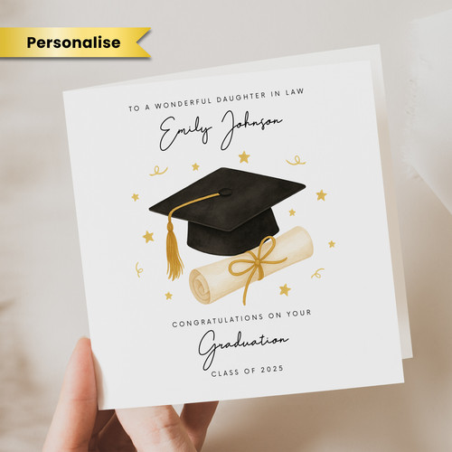 Personalised graduation card - graduation,