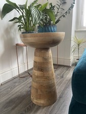 Solid Wood Stool Coffee Table Mushroom Side Table Round Coffee Table Plant Table