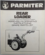 Original Parmiter Rear Loader Instructions & Parts List, c 1980's