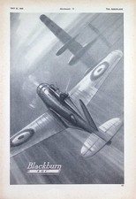 Original 1940 Advert – Blackburn “Roc” Naval Fighter – Bristol Perseus Engine