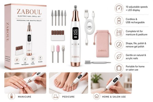Electric nail drill - nail, kit