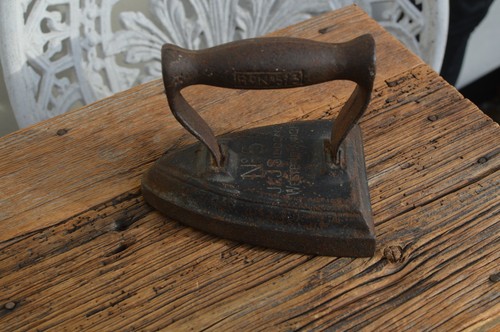 Antique flat iron j - antique,