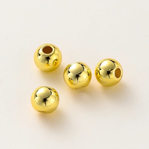 18k gold plated round spacer - 18k,