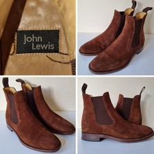 John Lewis 'Chelsea' Men's UK Size 8 Brown Suede Goodyear Welted Ankle Boot