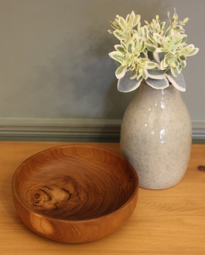 Round teak bowl - teak,