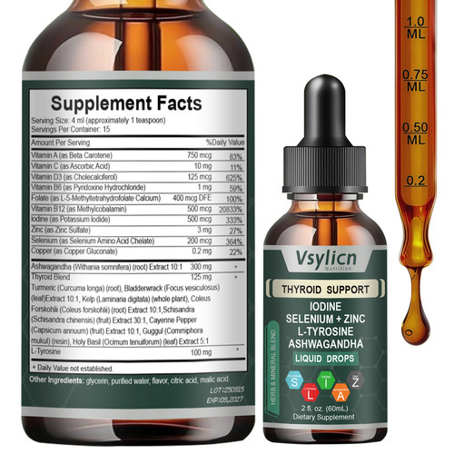 Thyroid support drops 60ml - thyroid,