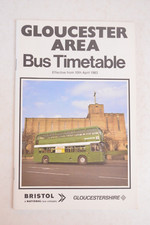 Bus Coach Timetable Bristol Omnibus Co. Gloucester Area 10th April 1983