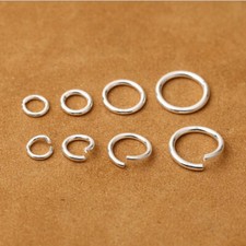 925 sterling silver Open Jump Rings Jewelry Findings 3mm - 6mm Various thickness