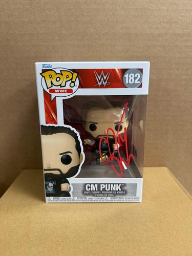 Funko pop wwe punk - pop!, signed