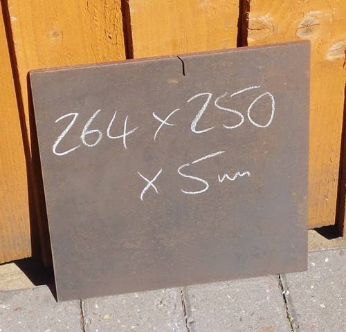Mild steel plates 264mm x - steel,