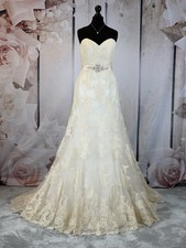Ex Sample StraplessWedding Dress By Ronald Joyce. Size 8. (label Size 12)