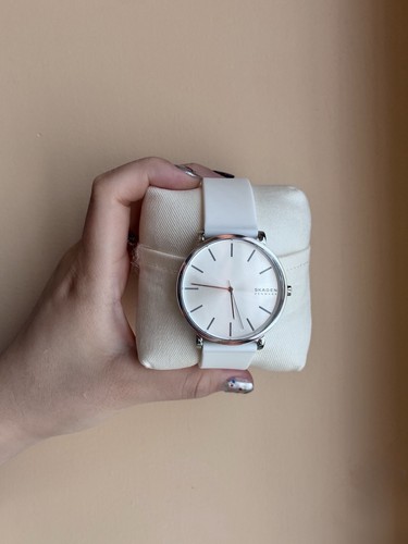 Skagen white dial stainless - skagen,