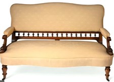 NEWLY FrenchPolished Antiq camel back sofa-BaccaratStyle Carved Dolphins-FreeDvy