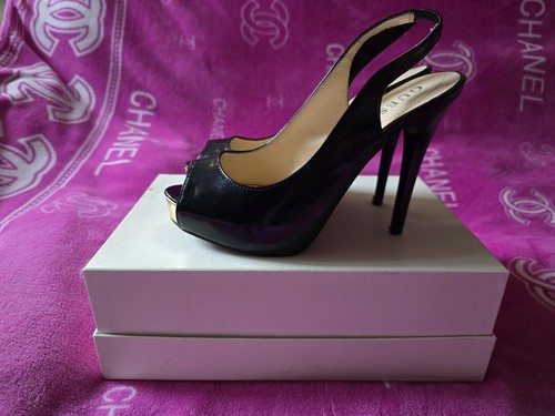 Guess womens black patent - womens, peep